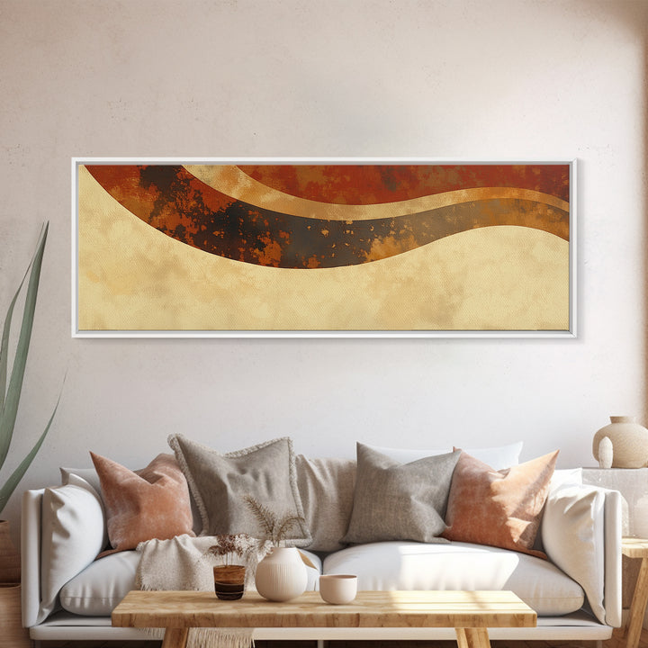 Warm Terracotta Abstract Canvas Print, General Fine Art, Original Art, Living Room Decor, Abstract Art, Boho Decor, GEN-3x1-94