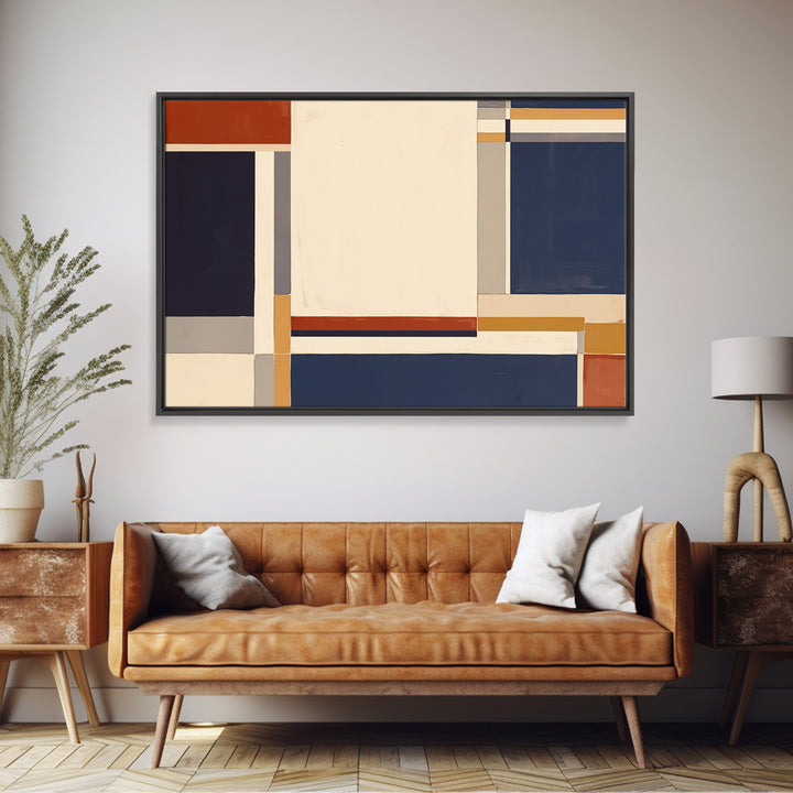 Modern Geometric Composition Framed Canvas Print, General Fine Art, Printable, Living Room Decor, Fine Art, Framed Wall Art, GEN-3x2-14
