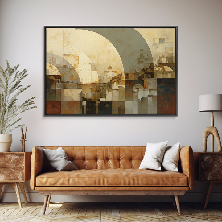 Earthy Plaster Texture Abstract Framed Canvas Print, General Fine Art, Statement Artwork, Living Room Decor, Abstract Art, GEN-3x2-19