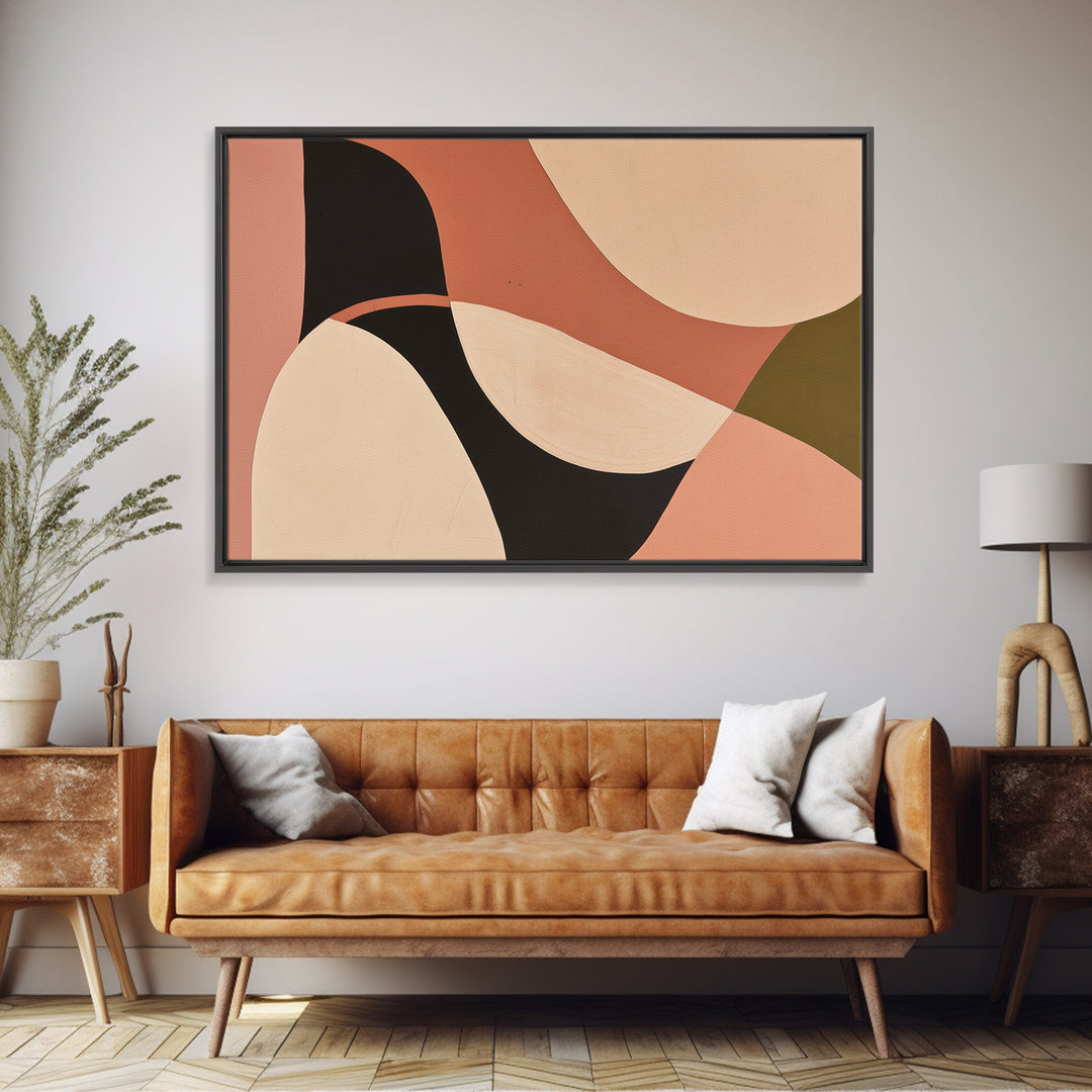 Warm Terracotta Abstract Canvas Print, General Fine Art, Original Art, Living Room Decor, Abstract Art, Boho Decor, GEN-3x2-34
