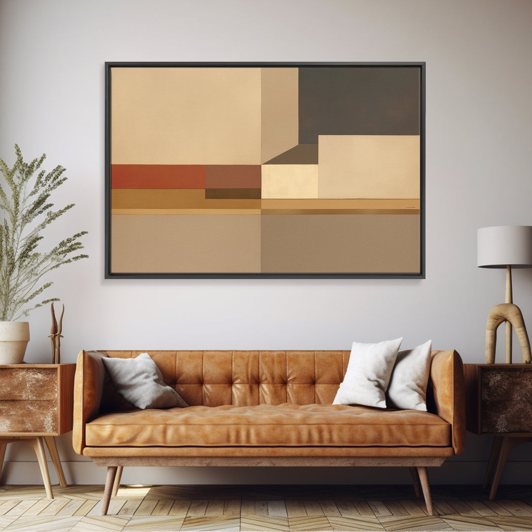 Modern Geometric Composition Canvas Print, General Fine Art, Oil Painting, Living Room Decor, Abstract Art, Gallery Decor, GEN-3x2-38