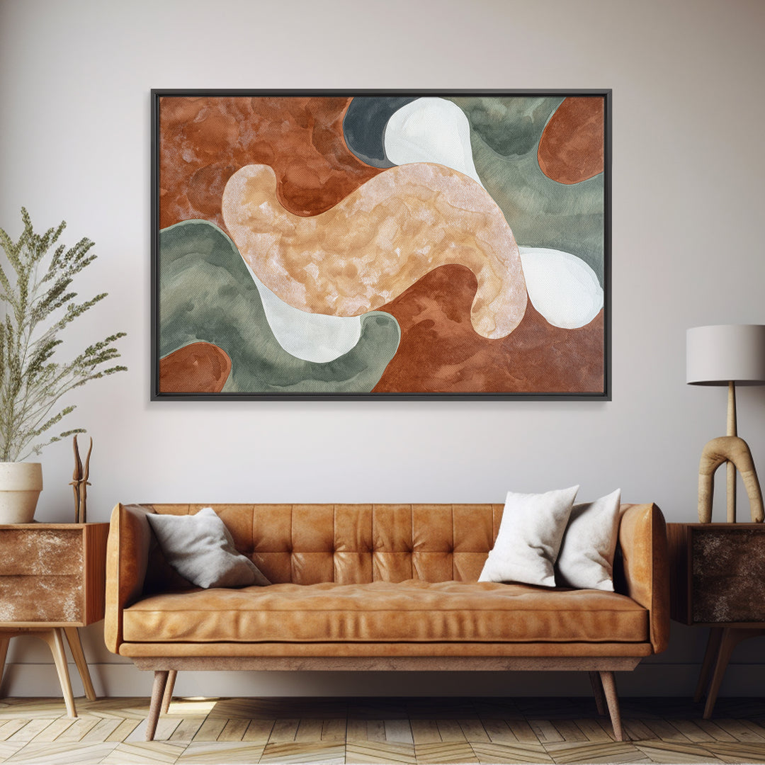 Warm Terracotta Abstract Canvas Print, General Fine Art, Original Art, Living Room Decor, Abstract Art, Boho Decor, GEN-3x2-58