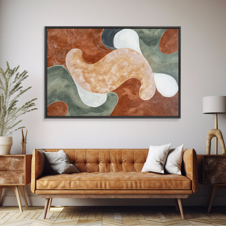 Warm Terracotta Abstract Canvas Print, General Fine Art, Original Art, Living Room Decor, Abstract Art, Boho Decor, GEN-3x2-58