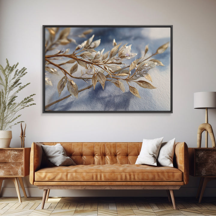 Soft Watercolor Branch Study Framed Canvas Print, General Fine Art, Poster, Living Room Decor, Fine Art, Wall Art Prints, GEN-3x2-87