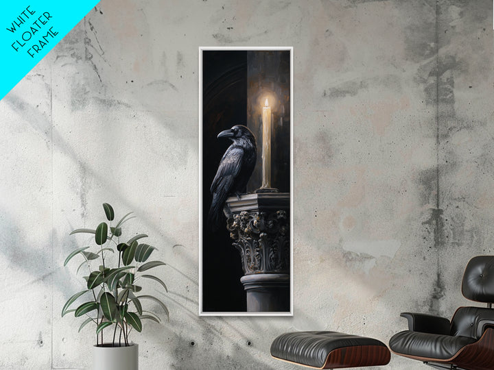 Raven on a Cathedral Gargoyle Canvas Print, Gothic Art, Fine Art Print, Living Room Decor, Fine Art, Gothic, Halloween Decor, GOT-1x3-13
