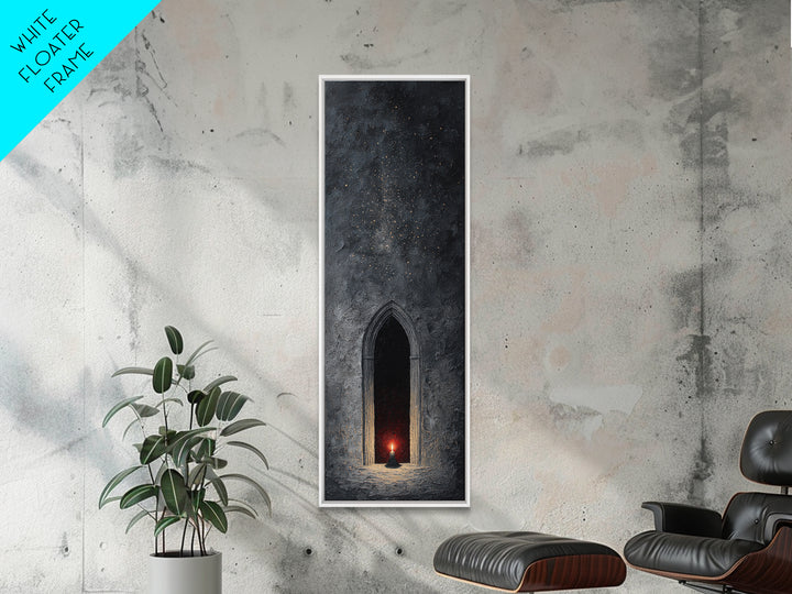 Gothic Archway Filled Framed Canvas Print, Gothic Art, Original Painting, Living Room Decor, Fine Art, Gothic, Canvas Painting, GOT-1x3-47