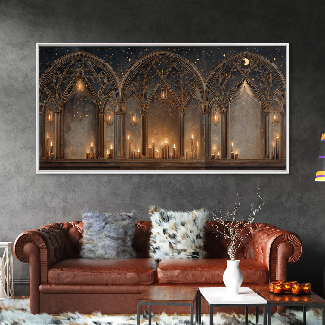 Ornate Cross and Roses Dramatic Still Life Canvas Print, Gothic Art, Gothic, Living Room Decor, Gothic, Moody Wall Art, GOT-2x1-64