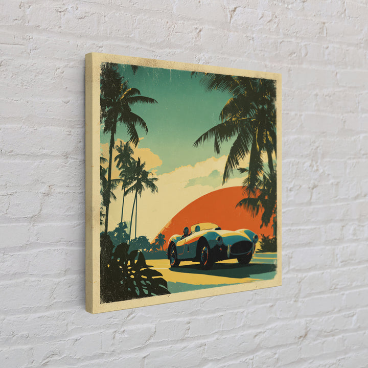 Retro Racing Car Game Poster Without Text Framed Canvas Print, Game Room Art, Printable Wall Art, Game Room Decor, Play, GRA-1x1-12