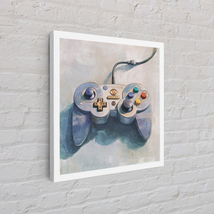 Old School Game Controller Canvas Print, Game Room Art, Girly Wall Art, Game Room Decor, Oil Painting, Play, Luxury Decor, GRA-1x1-30