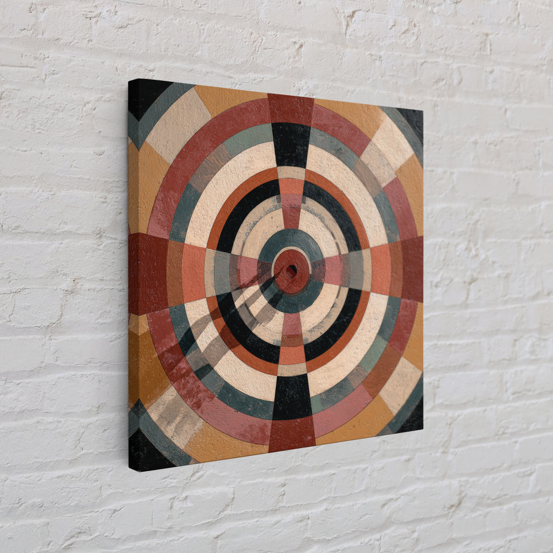 Dartboard Bullseye with Dynamic Motion Framed Canvas Print, Game Room Art, Gallery Decor, Game Room Decor, Fine Art, Play, GRA-1x1-32