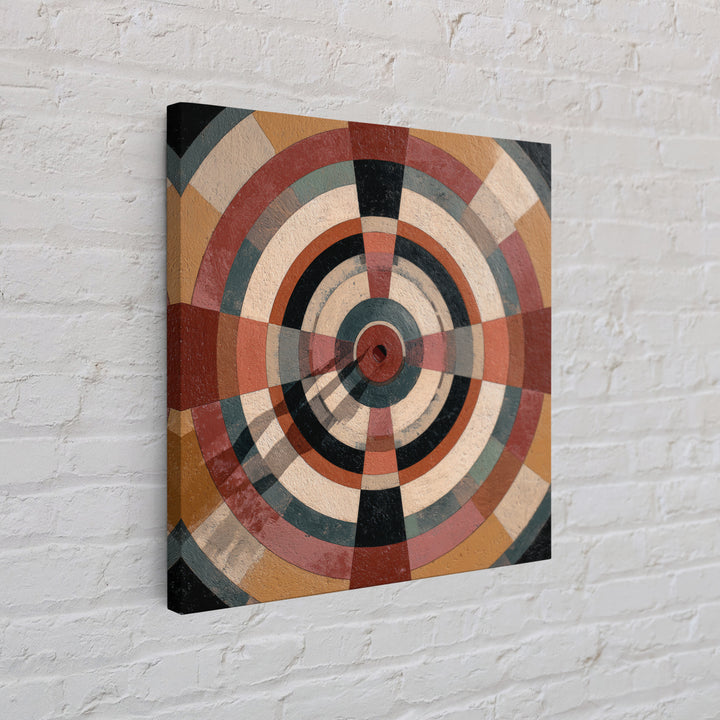 Dartboard Bullseye with Dynamic Motion Framed Canvas Print, Game Room Art, Gallery Decor, Game Room Decor, Fine Art, Play, GRA-1x1-32