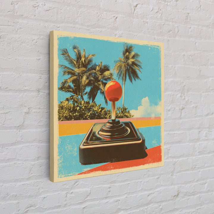 Retro Arcade Joystick Canvas Print, Game Room Art, Modern Decor, Game Room Decor, Fine Art, Play, Home Decor, Wall Decor, GRA-1x1-49