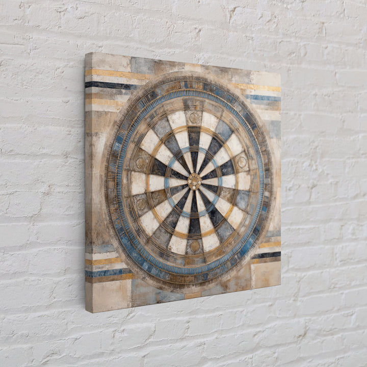 Dartboard Bullseye with Dynamic Motion Framed Canvas Print, Game Room Art, Living Room Decor, Game Room Decor, Fine Art, Play, GRA-1x1-56