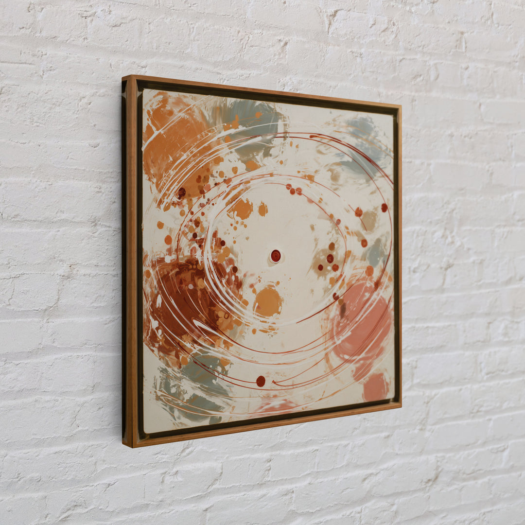 Air Hockey Puck Framed Canvas Print, Game Room Art, Playroom Wall Decor, Game Room Decor, Abstract Art, Play, Statement Artwork, GRA-1x1-66