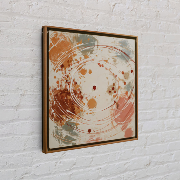 Air Hockey Puck Framed Canvas Print, Game Room Art, Playroom Wall Decor, Game Room Decor, Abstract Art, Play, Statement Artwork, GRA-1x1-66