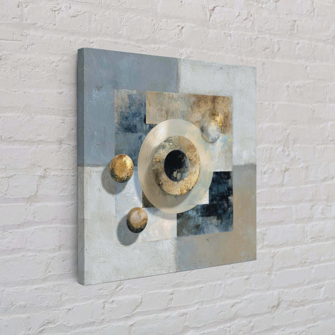 Air Hockey Puck Canvas Print, Game Room Art, Kids Room Wall Art, Game Room Decor, Fine Art, Play, Textured Painting, GRA-1x1-90