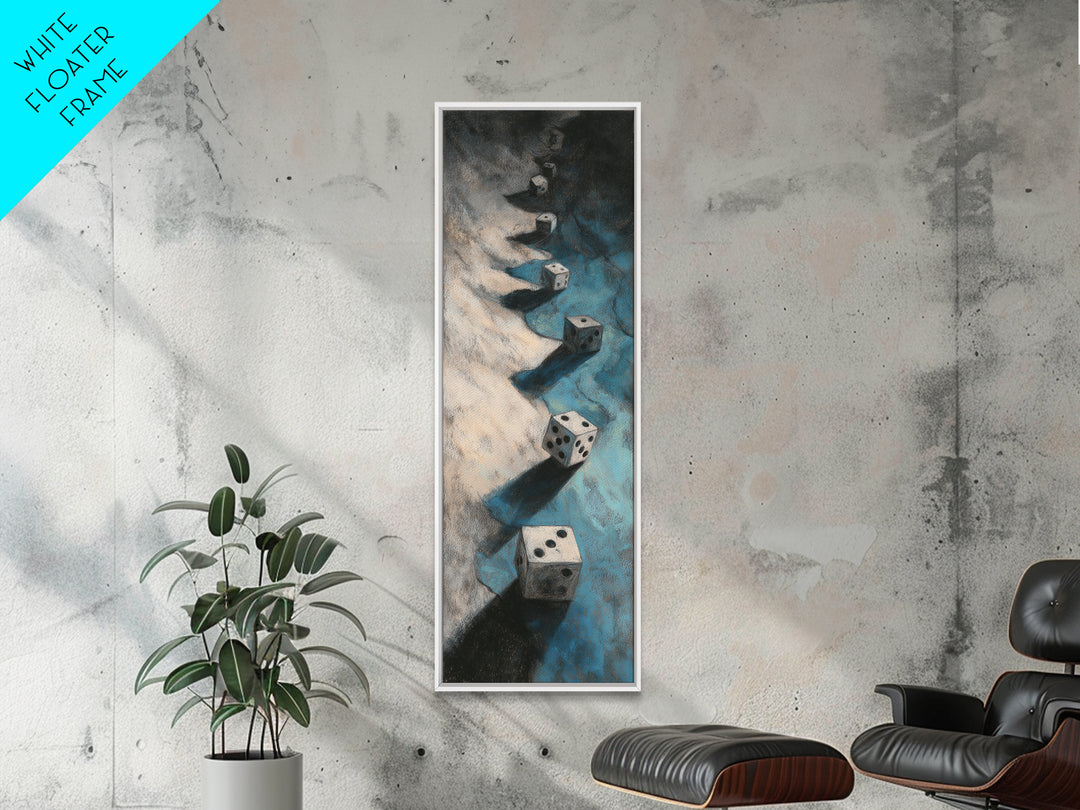 Billiards Eight Ball Framed Canvas Print, Game Room Art, Neutral Decor, Game Room Decor, Fine Art, Play, Wall Art, Home Decor, GRA-1x3-62