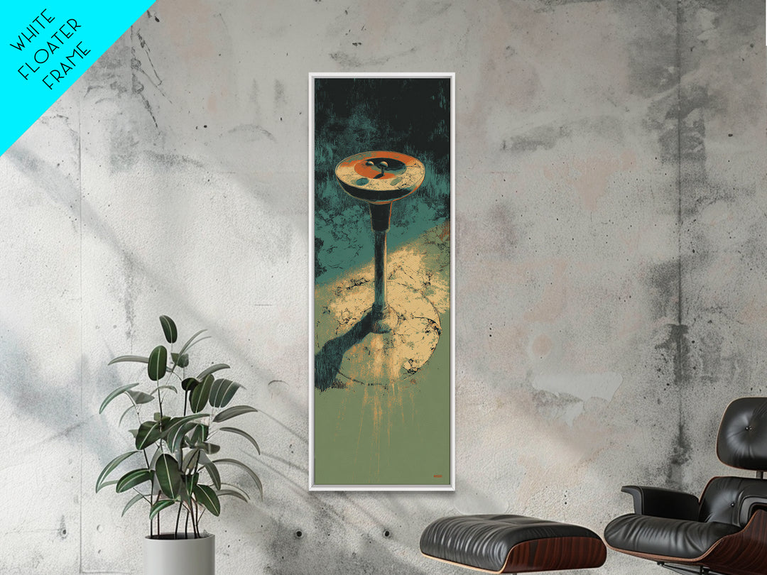 Pool Cue and Chalk on Green Felt Framed Canvas Print, Game Room Art, Kids Room Wall Art, Game Room Decor, Fine Art, Play, GRA-1x3-70