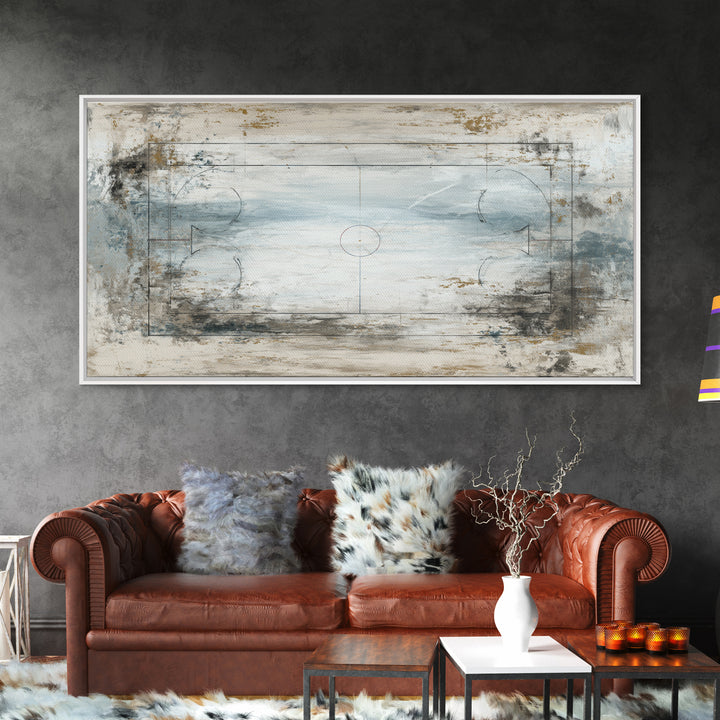 Air Hockey Puck Canvas Print, Game Room Art, Room Decor, Game Room Decor, Oil Painting, Play, Black Art, New Home Gift, GRA-2x1-62