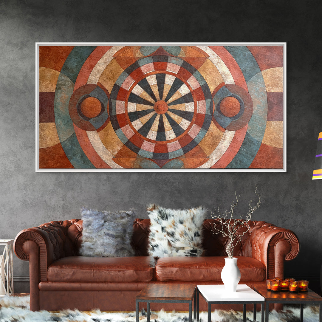 Dartboard Bullseye with Dynamic Motion Canvas Print, Game Room Art, African American Art, Game Room Decor, Fine Art, Play, GRA-2x1-76