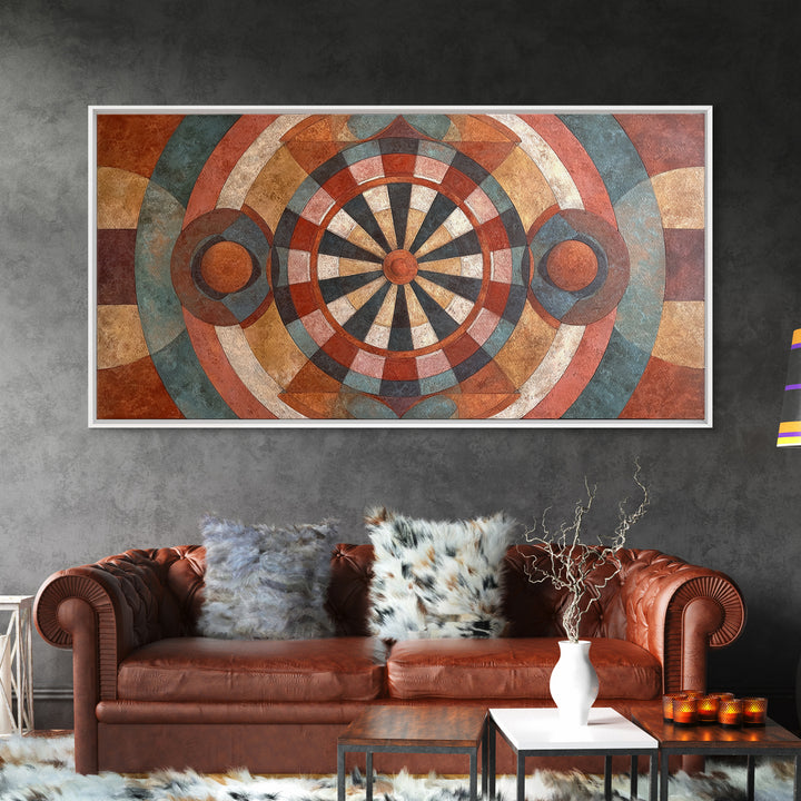 Dartboard Bullseye with Dynamic Motion Canvas Print, Game Room Art, African American Art, Game Room Decor, Fine Art, Play, GRA-2x1-76