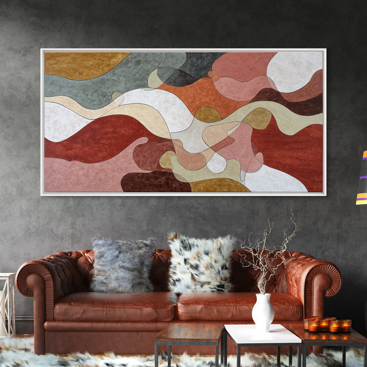 Controller Cable Forming a Playful Line Drawing Framed Canvas Print, Game Room Art, Canvas Art, Game Room Decor, Abstract Art, GRA-2x1-91