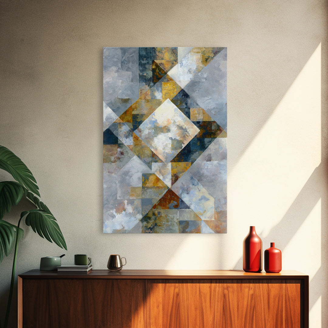 Domino Tiles Arranged Framed Canvas Print, Game Room Art, Boho Decor, Game Room Decor, Abstract Art, Play, Classroom Decor, GRA-2x3-48