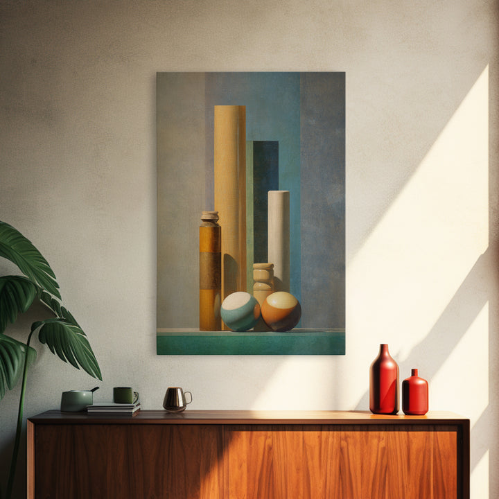 Pool Cue and Chalk on Green Felt Canvas Print, Game Room Art, Home Decor, Game Room Decor, Oil Painting, Play, Wall Art Set, GRA-2x3-66