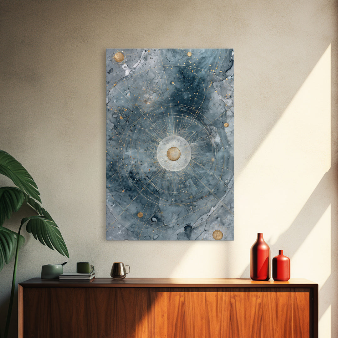 Air Hockey Puck Framed Canvas Print, Game Room Art, Game Room Decor, Watercolor Art, Play, African American Art, GRA-2x3-74