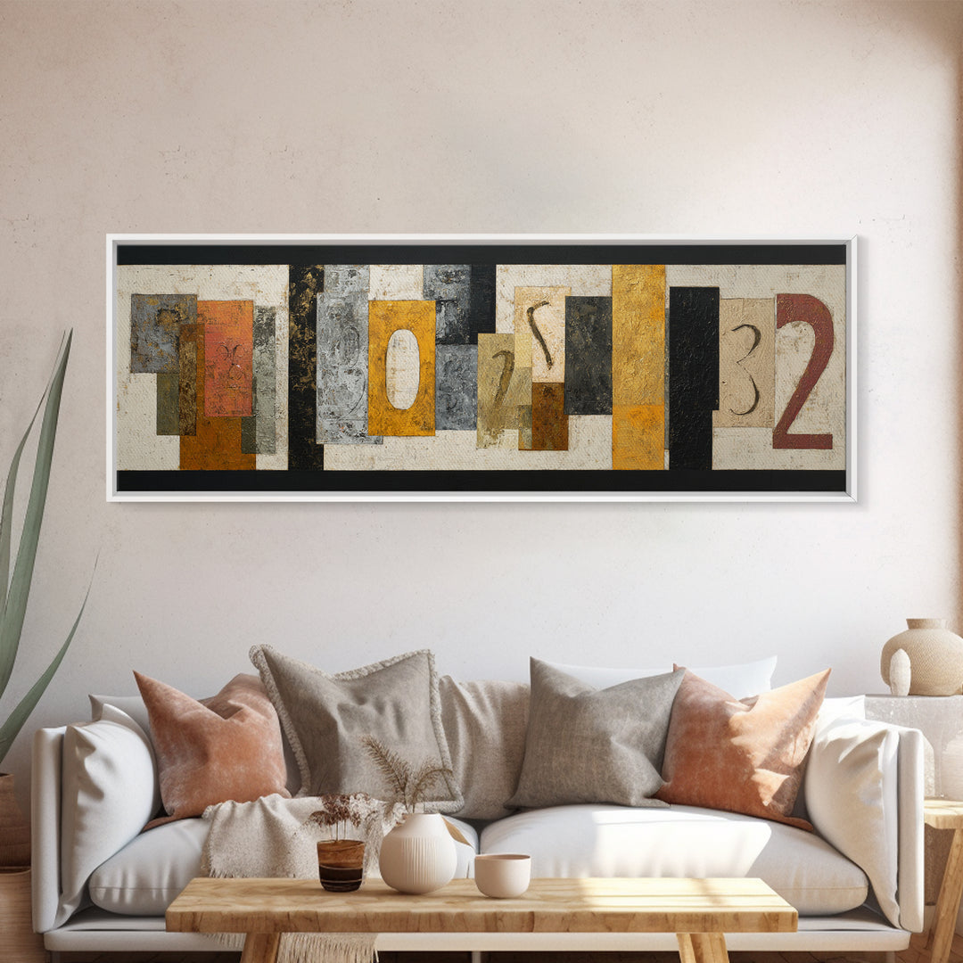 Scoreboard Numbers as Abstract Design Canvas Print, Game Room Art, Gallery Decor, Game Room Decor, Fine Art, Play, GRA-3x1-40