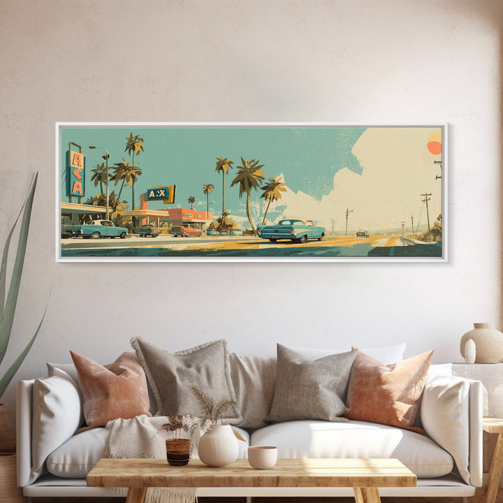 Retro Racing Car Game Poster Without Text Canvas Print, Game Room Art, Home Decor, Game Room Decor, Play, Wall Art Set, GRA-3x1-76