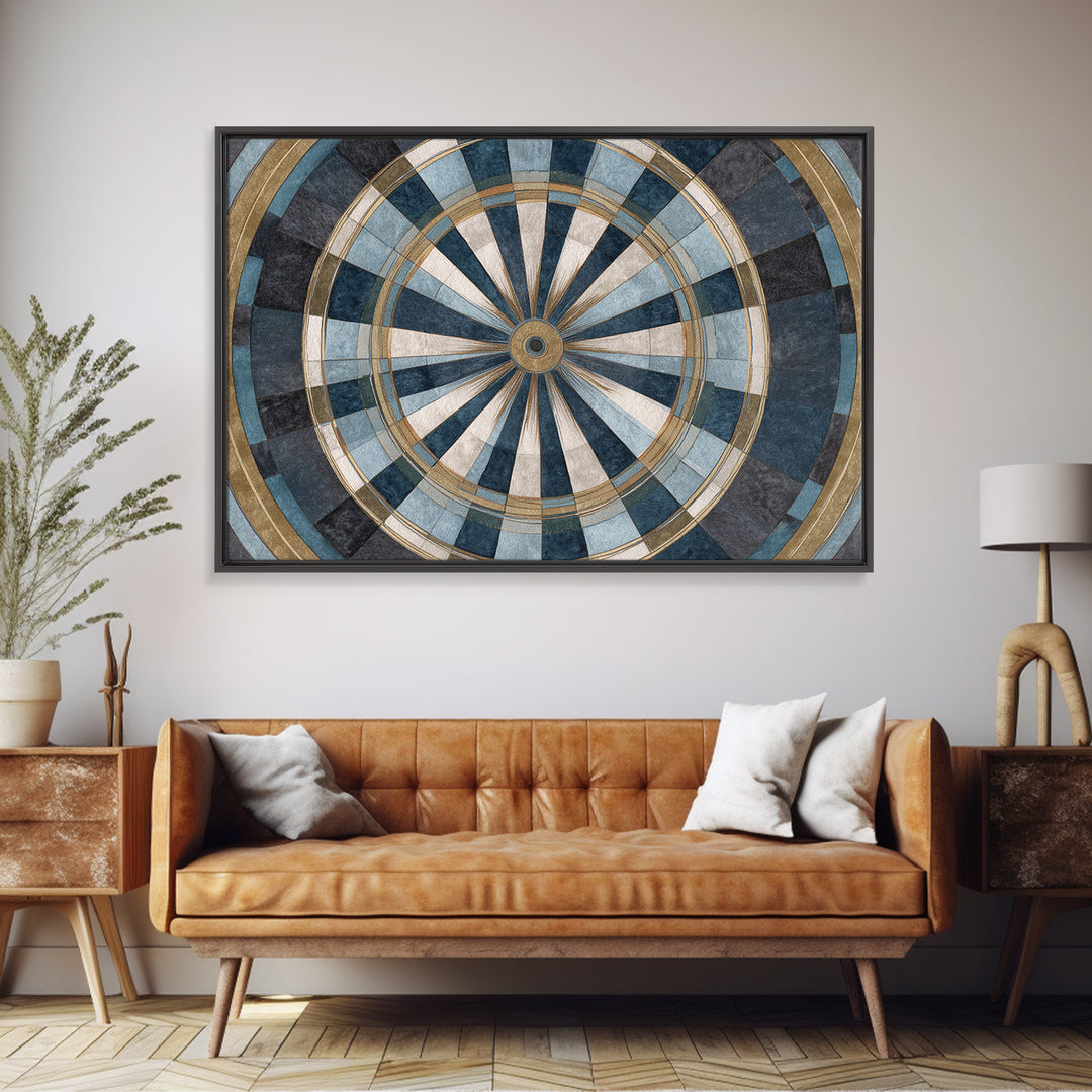 Dartboard Bullseye with Dynamic Motion Canvas Print, Game Room Art, Bedroom Wall Art, Game Room Decor, Fine Art, Play, GRA-3x2-12