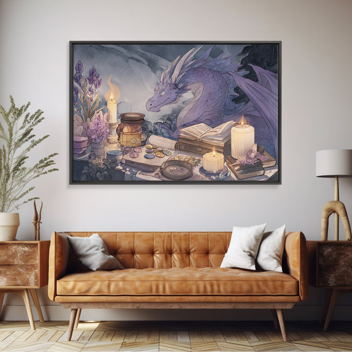 Fantasy Board Game Dragon Token Scene Framed Canvas Print, Game Room Art, New Home Gift, Game Room Decor, Fine Art, Play, GRA-3x2-15