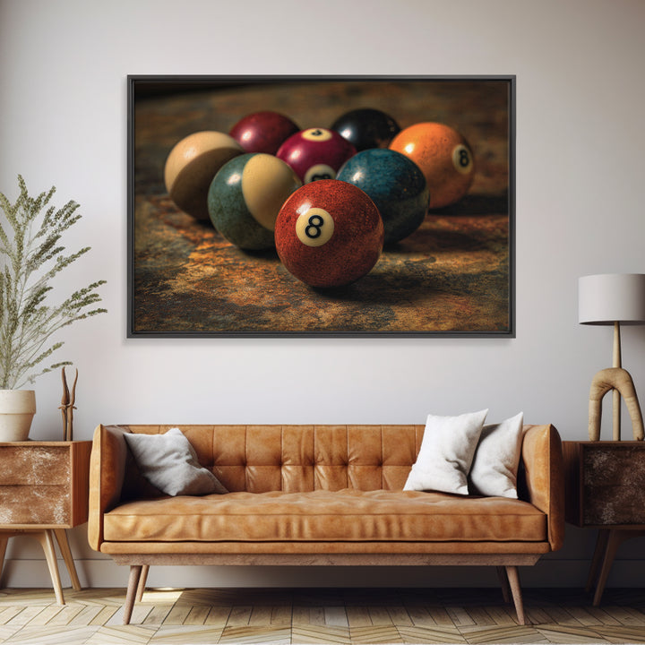 Billiards Eight Ball Canvas Print, Game Room Art, Black Woman Art, Game Room Decor, Play, Retro Art, Whimsical Wall Art, GRA-3x2-30