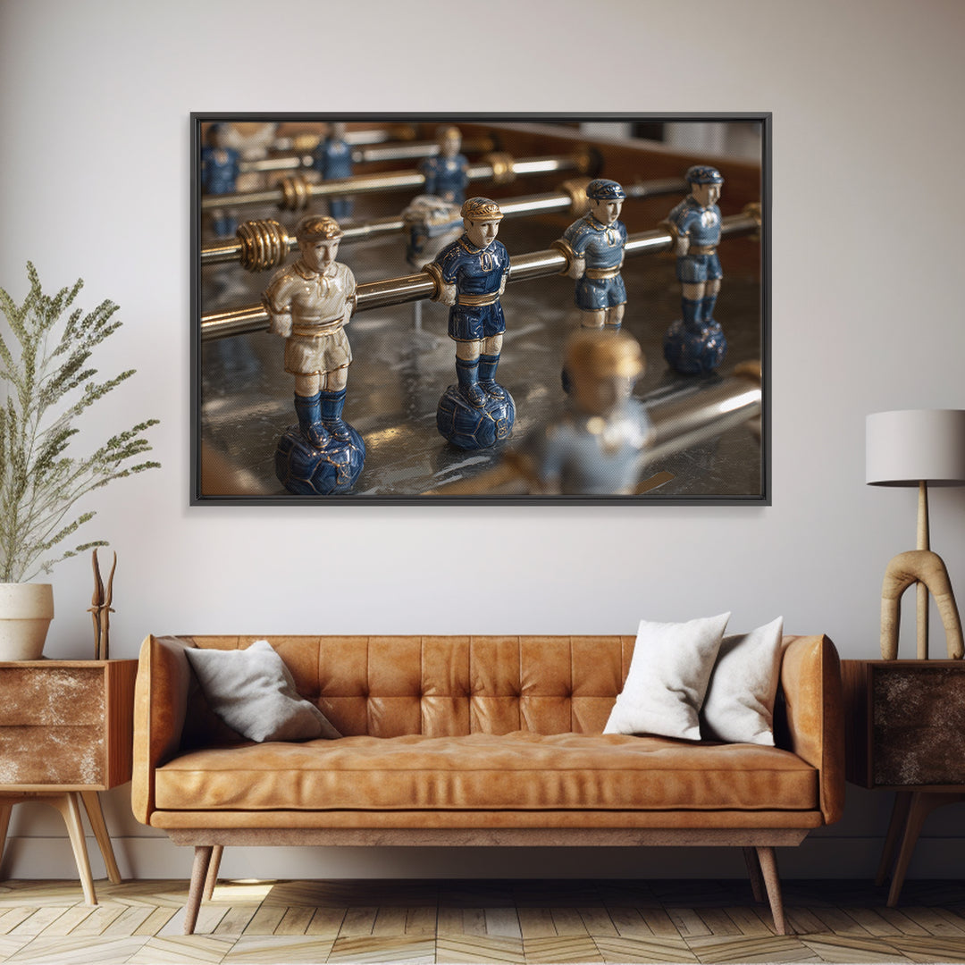 Foosball Player Figures Canvas Print, Game Room Art, Pop Art, Game Room Decor, Oil Painting, Play, Fine Art Print, GRA-3x2-37