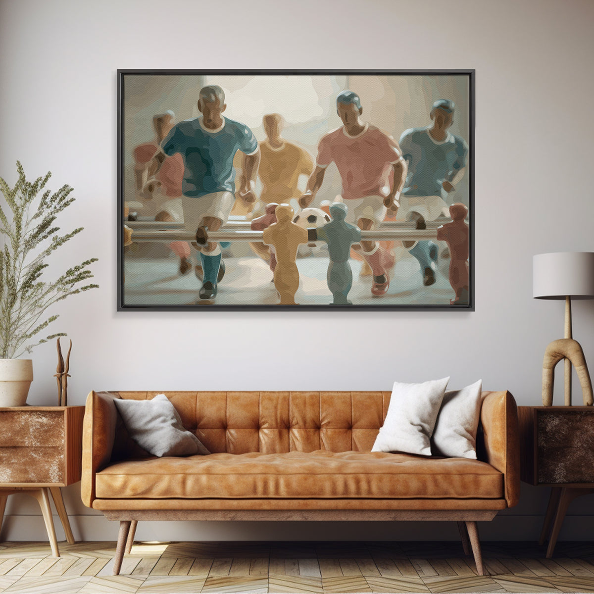 Foosball Player Figures Canvas Print, Game Room Art, Pop Art, Game Room Decor, Oil Painting, Play, Fine Art Print, GRA-3x2-61