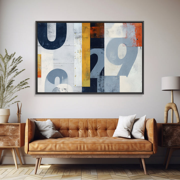 Scoreboard Numbers as Abstract Design Canvas Print, Game Room Art, Kids Room Wall Art, Game Room Decor, Fine Art, Play, GRA-3x2-76