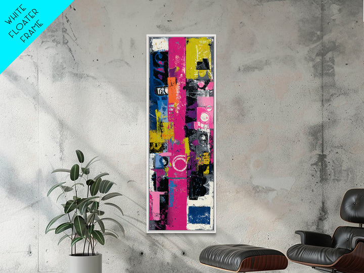 Boombox and Cassette Tape Framed Canvas Print, Graffiti Art, Fine Art Print, Living Room Decor, Fine Art, Street, Wall Decor, GRF-1x3-50