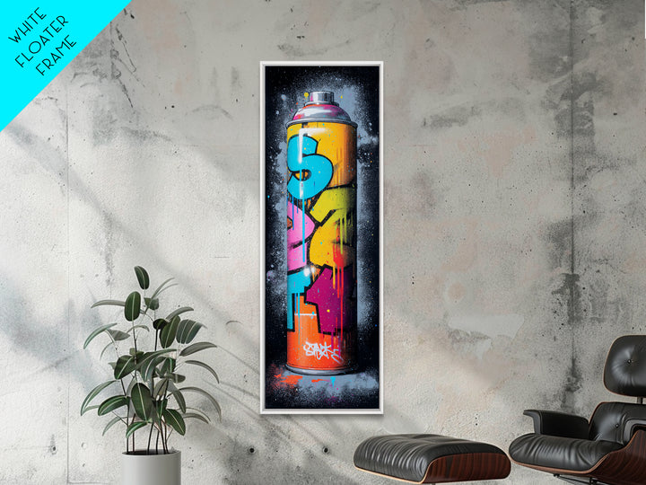 Spray Can Still Life Framed Canvas Print, Graffiti Art, Bedroom Decor, Living Room Decor, Fine Art, Street, Gallery Decor, GRF-1x3-64