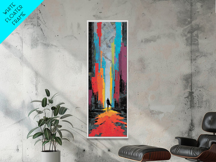 Paint Drips Forming a Skyline Silhouette Canvas Print, Graffiti Art, Large Wall Art, Living Room Decor, Fine Art, Street, GRF-1x3-73