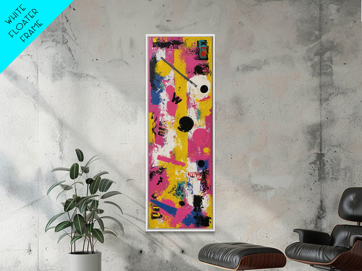 Bright Skateboard Ramp Color Fields Framed Canvas Print, Graffiti Art, Canvas Art, Living Room Decor, Fine Art, Street, GRF-1x3-84