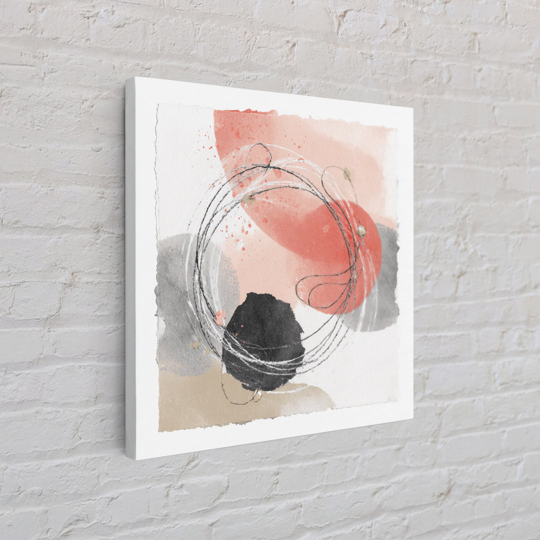 Jump Rope Motion Forming Circular Energy Lines Framed Canvas Print, Gym Art, Room Decor, Gym Decor, Abstract Art, Strength, GYM-1x1-29