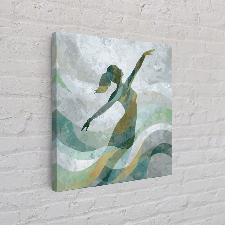 Fitness Woman Stretching Canvas Print, Gym Art, Luxury Decor, Gym Decor, Strength, Living Room Decor, Abstract Wall Art, GYM-1x1-45