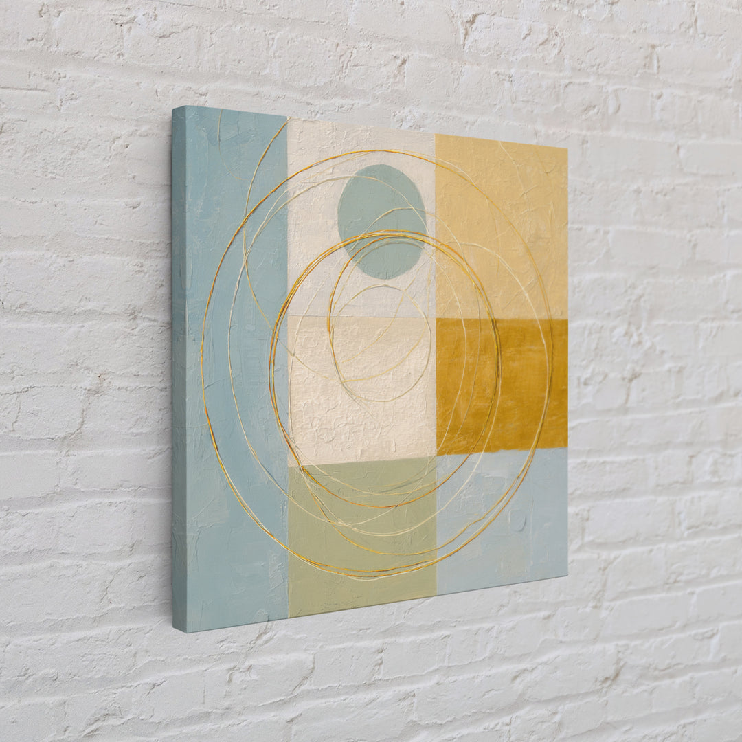 Jump Rope Motion Forming Circular Energy Lines Framed Canvas Print, Gym Art, Room Decor, Gym Decor, Abstract Art, Strength, GYM-1x1-53