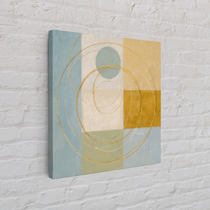 Jump Rope Motion Forming Circular Energy Lines Framed Canvas Print, Gym Art, Room Decor, Gym Decor, Abstract Art, Strength, GYM-1x1-53