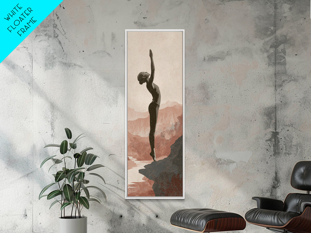 Runner on Mountain Ridge at Sunrise Canvas Print, Gym Art, Canvas Print, Gym Decor, Fine Art, Strength, Modern Home Decor, GYM-1x3-48