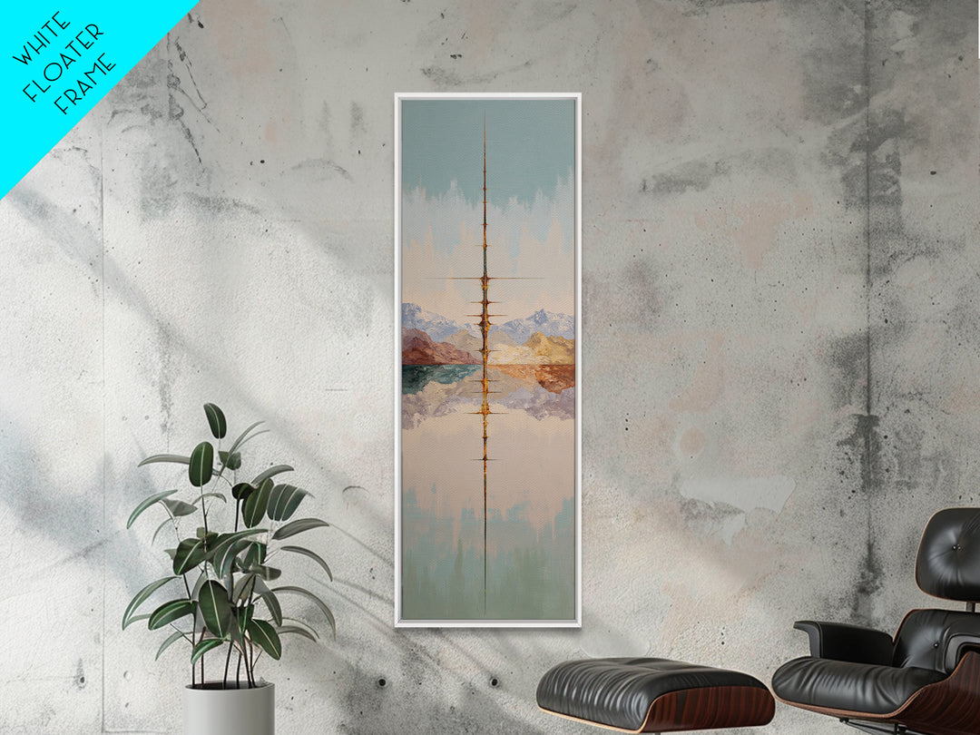Minimal Heartbeat and Mountain Endurance Symbol Canvas Print, Gym Art, Gym Sign, Gym Decor, Fine Art, Strength, Boho Decor, GYM-1x3-6