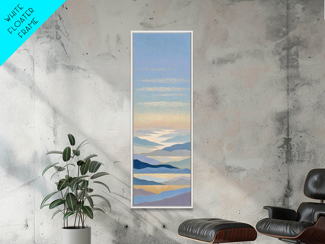 Runner on Mountain Ridge at Sunrise Canvas Print, Gym Art, Bodybuilding Poster, Gym Decor, Watercolor Art, Strength, GYM-1x3-72