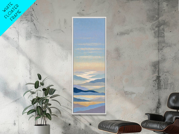Runner on Mountain Ridge at Sunrise Canvas Print, Gym Art, Bodybuilding Poster, Gym Decor, Watercolor Art, Strength, GYM-1x3-72
