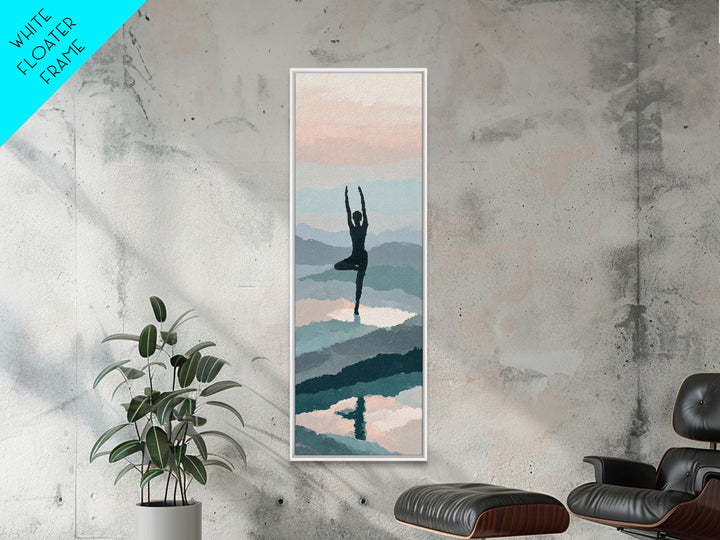 Runner on Mountain Ridge at Sunrise Framed Canvas Print, Gym Art, Home Gym Decor, Gym Decor, Fine Art, Strength, Art Print, GYM-1x3-96